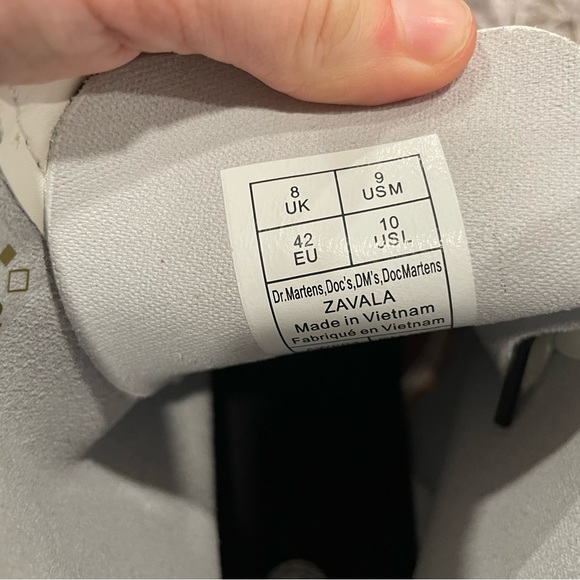 Dr. Marten White Leather Zavala Combat Boots - Picture 7 of 7